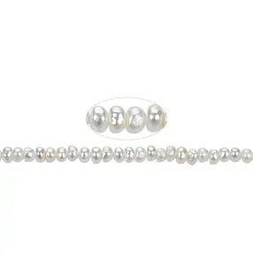 Potatoe strand, freshwater pearl, cream-white, 02 x 02-03mm (37cm) | Marco Schreier