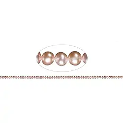 141840303094 Rang de colliers Potatoe, perle d'eau douce A, saumon (naturel), 03-04mm | Marco Schreier