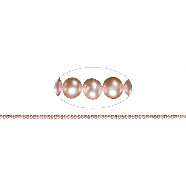 Strand Potatoe, freshwater pearl A, salmon (natural), 03-04mm | Marco Schreier