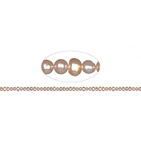 Collar Potatoe, perla de agua dulce A, violeta (natural), 03-04mm | Marco Schreier