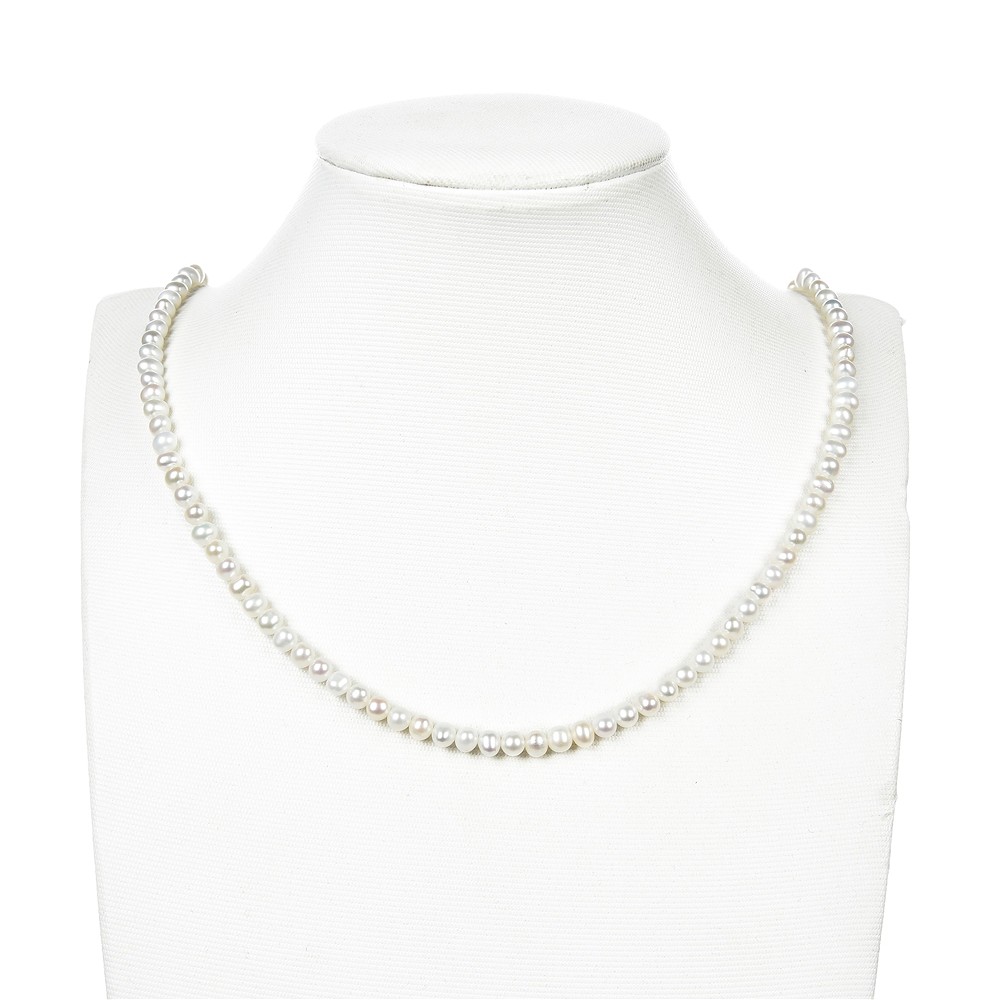 Potatoe strand, freshwater pearl, white-cream, 04 x 05-06mm | Marco Schreier