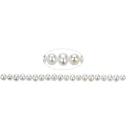 141840304040 Rang de colliers Potatoe, perle d'eau douce, blanc-crème, 04 x 05-06mm | Marco Schreier