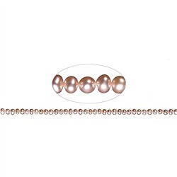 141840304104 Strang Potatoe, Süßwasser-Perle A, lila (natur), 04-05mm | Marco Schreier