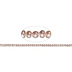 141840304104 Rang de collier Potatoe, perle d'eau douce A, lilas (naturel), 04-05mm | Marco Schreier