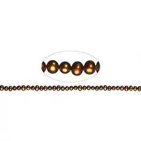Strand Potatoe, freshwater pearl A, brown (dyed), 04-05mm | Marco Schreier