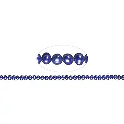141840304344 Rang de collier Potatoe, perle d'eau douce A, violette (teintée), 04-05mm | Marco Schreier