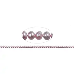 141840304404 Strang Potatoe/Button, Süßwasser-Perle A, rosa (gef.), 04 x 05mm | Marco Schreier