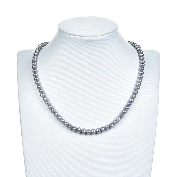 Filo Potatoe, perla d'acqua dolce, petrolio (tinta), 05-06mm | Marco Schreier