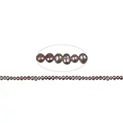 141840305344 Strand Potatoe, freshwater pearl A, violet (dyed), 03.5-04mm | Marco Schreier