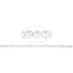 141840306041 Strang Potatoe, Süßwasser-Perle C, weiß-creme, 06-07mm (39cm) | Marco Schreier