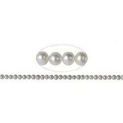 141840306045 Strang Potatoe, Süßwasser-Perle C, weiß-creme, 06-07mm (39cm) | Marco Schreier