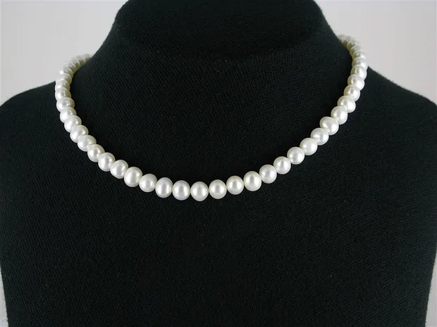 Strang Potatoe, Süßwasser-Perle (weiß-creme) 07 - 08mm | Marco Schreier