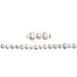 141840307044 Filo di patate, perla d&#x27;acqua dolce, bianco-crema, 08-09 mm | Marco Schreier