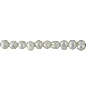 Filo di patate, perla d'acqua dolce, bianco-crema, 08 - 09 mm (38 cm) | Marco Schreier