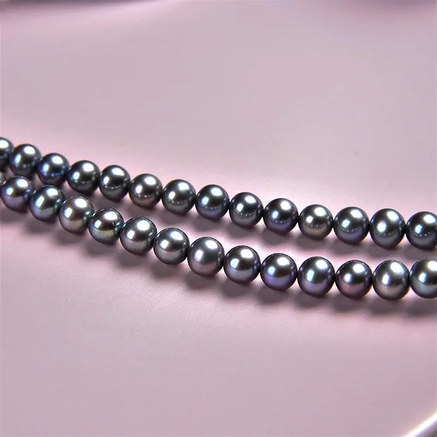 Strand Potatoe roundish, freshwater pearl petrol (dyed), 05mm | Marco Schreier