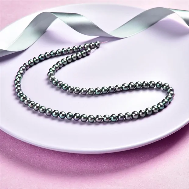 Strand Potatoe roundish, freshwater pearl petrol (dyed), 05mm | Marco Schreier