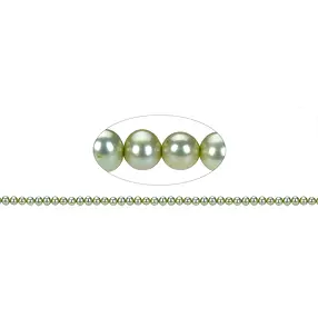 Rang de collier Potatoe, perle d'eau douce A, verte (teintée), 05mm | Marco Schreier