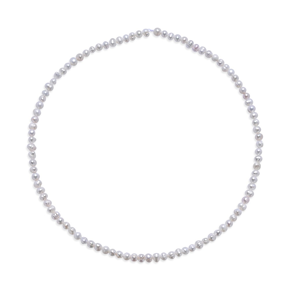 Potatoe strand, perla de agua dulce, blanco-crema, 04 - 04.5mm | Marco Schreier