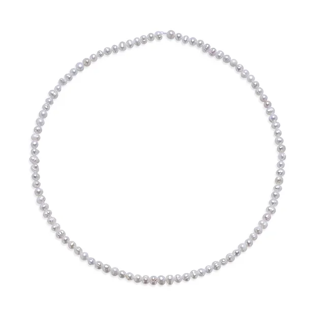 Rang de colliers Potatoe, perle d'eau douce, blanc-crème, 04 - 04,5mm | Marco Schreier