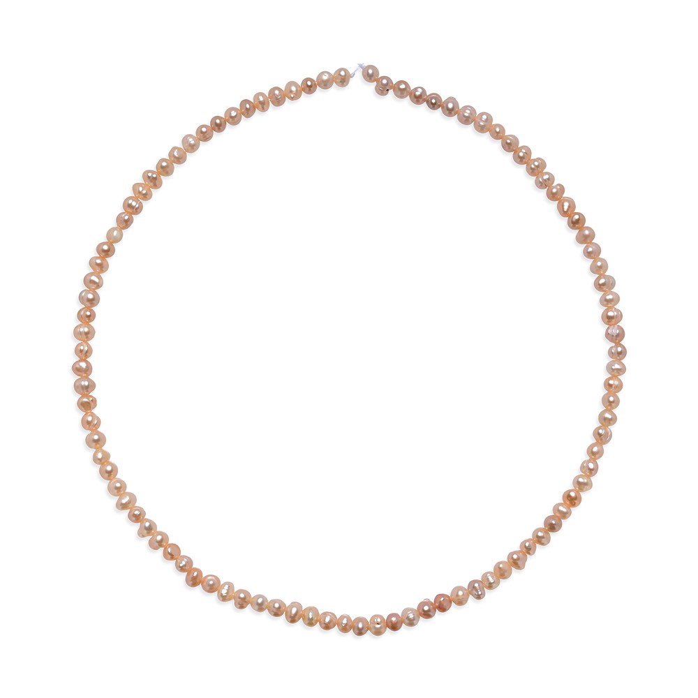 Strang Potatoe, Süßwasser-Perle, lachs (natur), 04 - 04,5mm | Marco Schreier