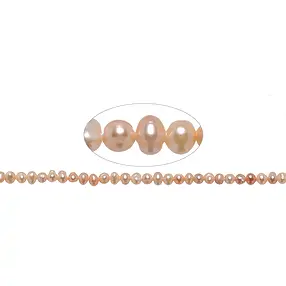 Strand Potatoe, perla de agua dulce, salmón (natural), 04 - 04.5mm | Marco Schreier