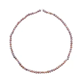Rang de collier Potatoe, perle d'eau douce, violet clair (teintée), 04 - 05mm | Marco Schreier