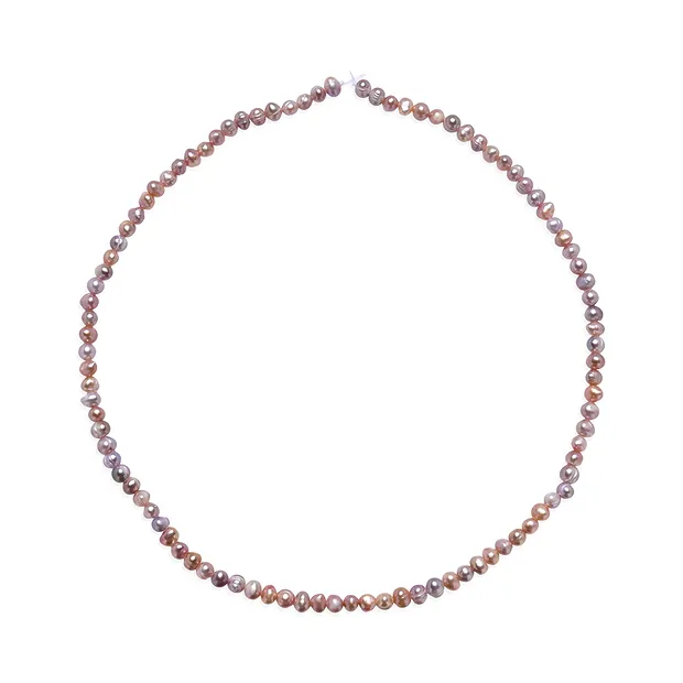 Rang de collier Potatoe, perle d'eau douce, violet clair (teintée), 04 - 05mm | Marco Schreier