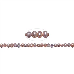 141840313104 Cord&#xF3;n de patata, perla de agua dulce, violeta claro (te&#xF1;ida), 04 - 05mm | Marco Schreier