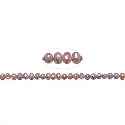 141840313104 Rang de collier Potatoe, perle d'eau douce, violet clair (teintée), 04 - 05mm | Marco Schreier