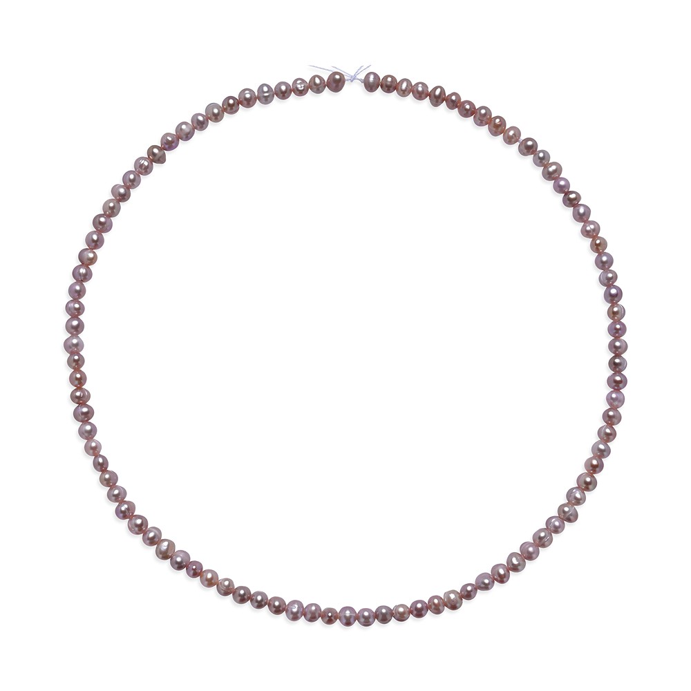 Strang rund, Süßwasser-Perle, violett (gef.), 04 - 05mm (39cm) | Marco Schreier