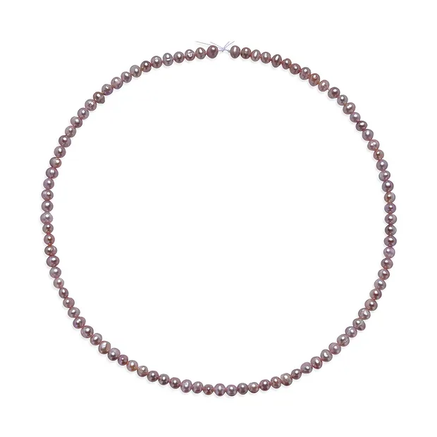 Collar redondo, perla de agua dulce, violeta (teñida), 04 - 05mm (39cm) | Marco Schreier