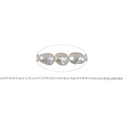 141840401315 Strand of Rice Grain, Freshwater Pearl, White-Cream, 02.0–02.5 mm | Marco Schreier