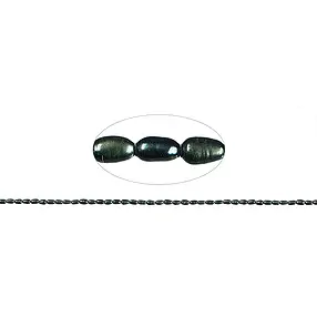 Strang Reiskorn, Süßwasser-Perle, petrol (gef.), 04mm (35cm) | Marco Schreier