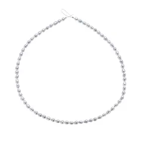 Rang de colliers grain de riz, perle d'eau douce, blanc-crème, 06 x 04-05mm (39cm) | Marco Schreier