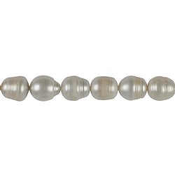 141840413042 Strand of rice grain, freshwater pearl, white-cream, 13 - 15mm | Marco Schreier