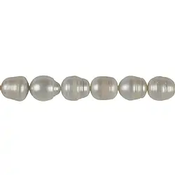 141840413042 Strand of rice grain, freshwater pearl, white-cream, 13-15mm | Marco Schreier