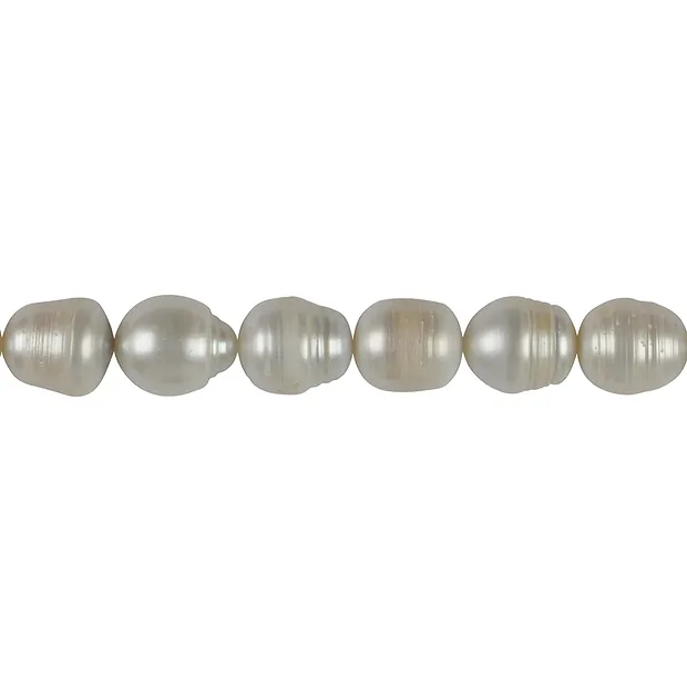 Collar de perlas de agua dulce en grano de arroz, color blanco-crema, 13-15mm | Marco Schreier