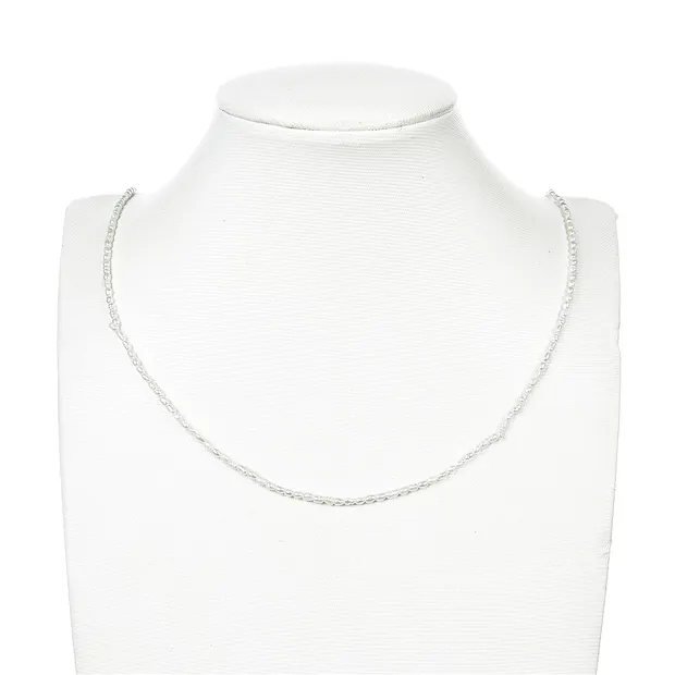 Collar de perlas de agua dulce en grano de arroz, color blanco-crema, 02 - 02,3mm | Marco Schreier