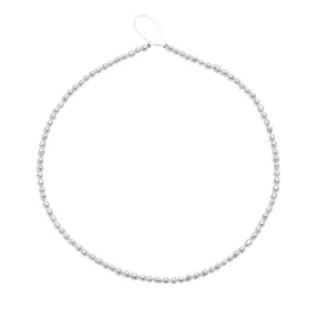 Filo di perle d'acqua dolce a grani di riso, bianco-crema, 04 x 02,5-03 mm | Marco Schreier