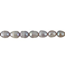 141840416083 Strang Reiskorn, Süßwasser-Perle AB, hellrosa, 10-11 x 8-9mm (38cm) | Marco Schreier