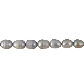 Rang de colliers grain de riz, perle d'eau douce AB, rose clair, 10-11 x 8-9mm (38cm) | Marco Schreier