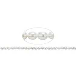 141840500520 Strand of rice grain, freshwater pearl, white-cream, 06mm | Marco Schreier