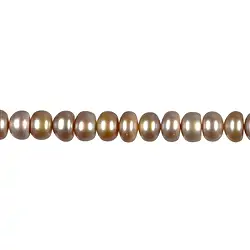 141840511093 Strang Button, Süßwasser-Perle AB, violett hell (gef.), 10mm | Marco Schreier