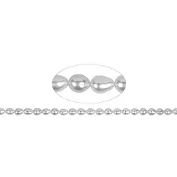 141840611044 Strang Tropfen, Süßwasser-Perle, weiß-creme,  08 x 06,5mm | Marco Schreier
