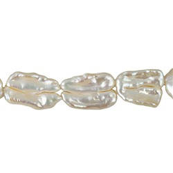 141841013085 Strang Barockperle, Süßwasser-Perle A+, rosa, 20 x 10mm | Marco Schreier