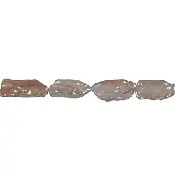 141841013113 Rang de colliers perle baroque, perle d'eau douce A+, violet/ saumon, 20-30 x 14-18mm | Marco Schreier