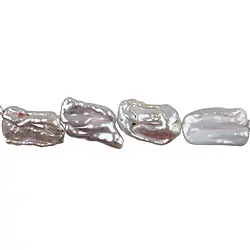 141841013115 Strang Freeform, Süßwasser-Perle (violett), 20 x 15mm (38cm) | Marco Schreier