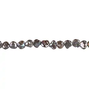 Rang de collier Keshi, perle d'eau douce A, pétrole lilas (teintée), 10-12mm | Marco Schreier