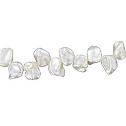 141841115014 Rang de colliers Keshi, perle d'eau douce A, blanc-crème, 07-07,5 mm | Marco Schreier