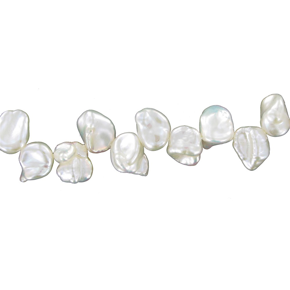 Keshi strand, freshwater pearl A, white-cream, 07-07.5 mm | Marco Schreier